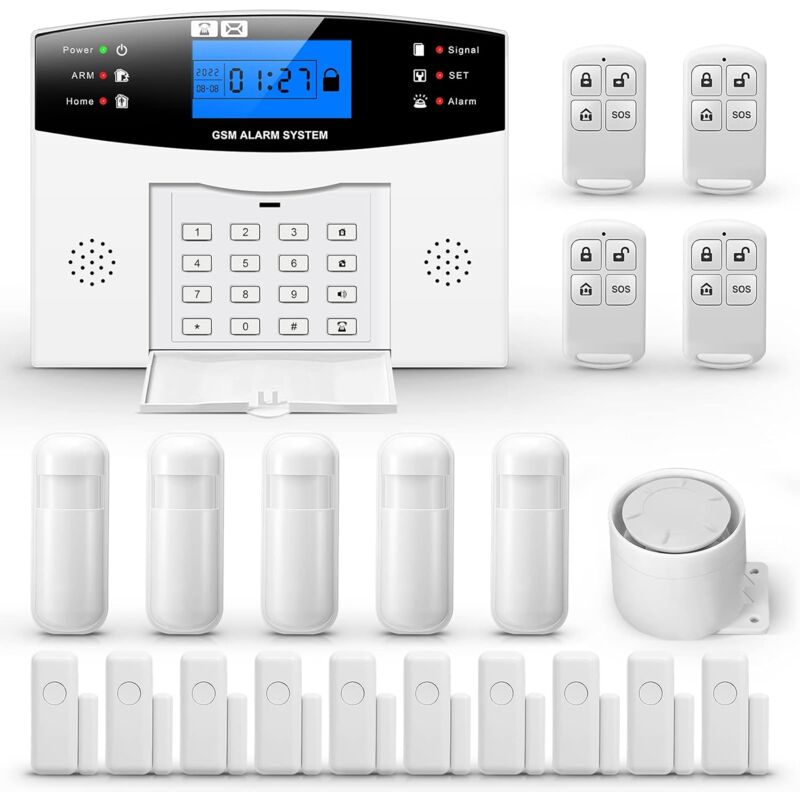 foto del prodotto gotrays sistema di allarme di sicurezza 99 8 zone composizione automatica gsm sms antifurto domestico sistema di allarme gsm wireless sensore