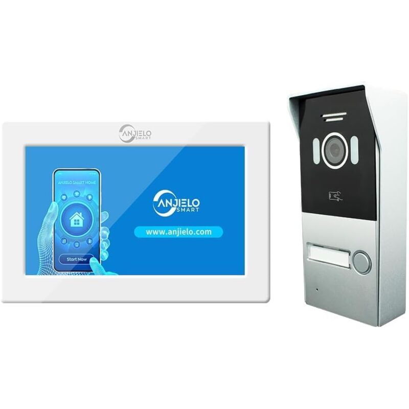 foto del prodotto gotrays sistema di videocitofono tuya a 2 fili con telecamera 1080p e touch screen da 7 pollici kit campanello visivo wifi con scheda 32g,
