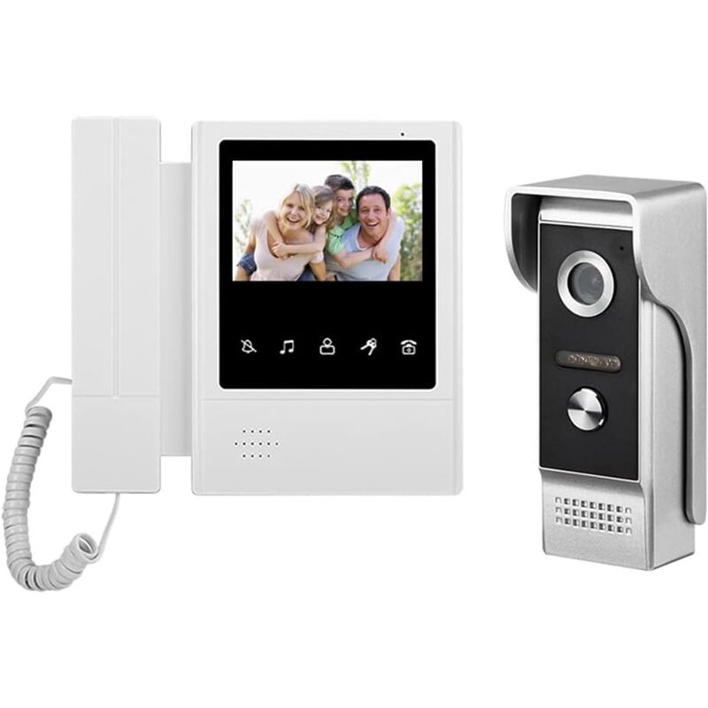 foto del prodotto gotrays sistema videocitofonico cablato da 4,3 pollici, citofono visivo con 1 monitor 1 telecamera esterna da 700 tvl per la sorveglianza