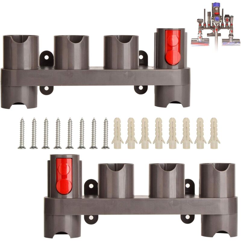 foto del prodotto gotrays supporto per accessori da parete, stazione di aggancio per montaggio a parete compatibile con gli accessori per aspirapolvere dyson v7 v8