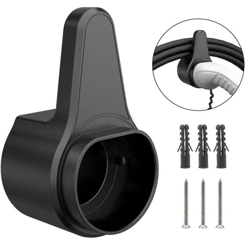 foto del prodotto gotrays supporto per caricabatterie ev veicolo elettrico tipo 2 abs resistente supporto da parete per auto tipo 2 organizzatore per cavi di