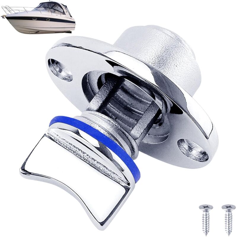foto del prodotto gotrays tappi di scarico per barche kit di tappi marini in acciaio inossidabile sigillato, inossidabile, con tappo di scarico per kayak, anello