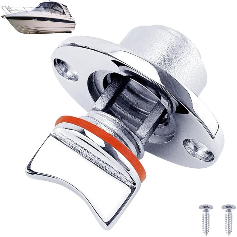 foto del prodotto gotrays tappi di scarico per barche kit di tappi marini in acciaio inossidabile sigillato, inossidabile, con tappo di scarico per kayak, anello