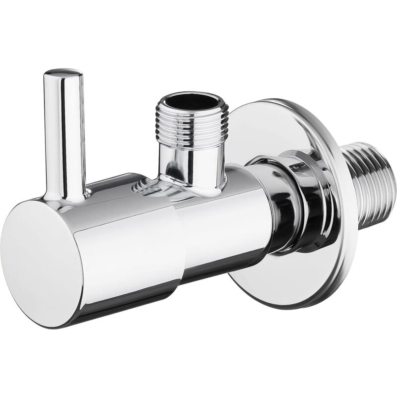 foto del prodotto gotrays tappo girevole con maniglia, valvola angolare per cucina e bagno 1 2 3 8 , cromato