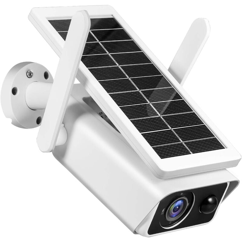 foto del prodotto gotrays telecamera di sorveglianza alimentata ad energia solare telecamera di sicurezza solare esterna con telecomando wireless telecamera di