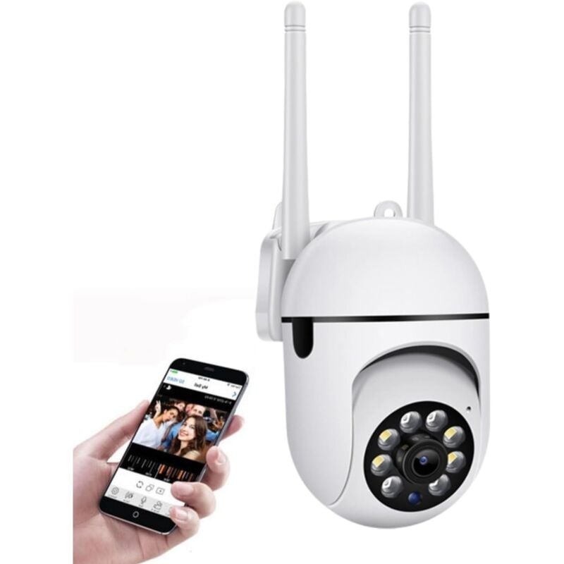foto del prodotto gotrays telecamera di sorveglianza ptz wifi wireless per esterni, dotata di 16 potenti funzioni, telecamera ip impermeabile wireless 1080p 360 ,