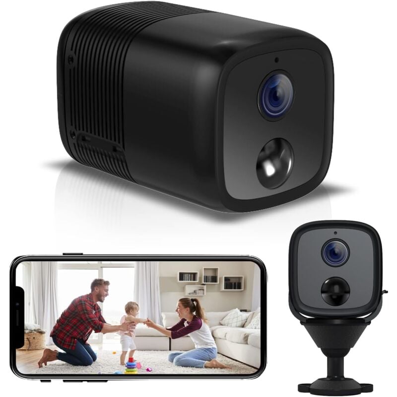 foto del prodotto gotrays telecamera di sorveglianza wifi per interni telecamera di sorveglianza wireless hd 1080p 2mp batteria aggiornamento 2600mah telecamera