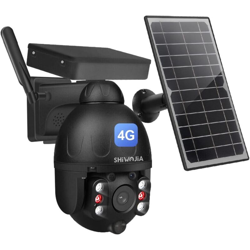 foto del prodotto gotrays telecamera esterna solare 4g telecamera di sorveglianza esterna wireless ptz con rilevamento del movimento pir visione notturna audio