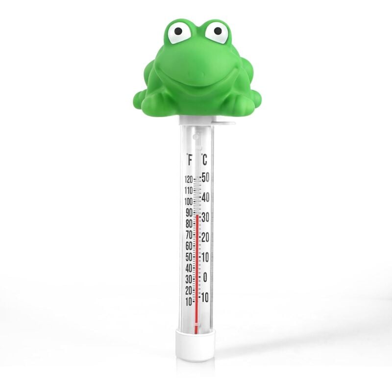 foto del prodotto gotrays termometro galleggiante per piscina, facile da leggere, infrangibile, per piscine esterne e interne, frog