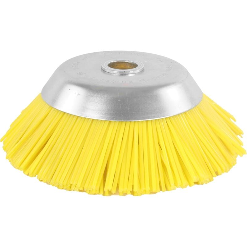 foto del prodotto gotrays testina universale per decespugliatore. spazzola in nylon per erbacce, 200 x 25,4 mm, gialla