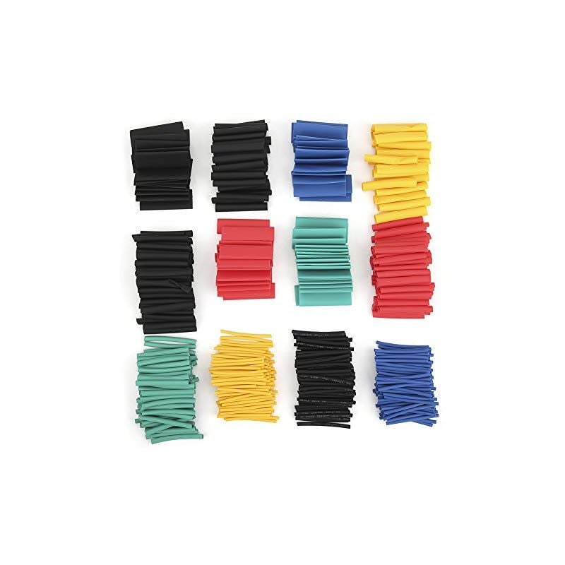 foto del prodotto gotrays tubo termorestringente, kit di tubi termorestringenti da 530 pezzi, kit di tubi termorestringenti per guaine per cavi di protezione