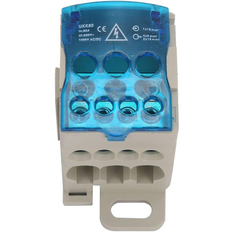 foto del prodotto gotrays ukk 80a scatola di distribuzione a blocchi scatola di distribuzione a blocchi terminali su guida din, connettore per cavi elettrici,