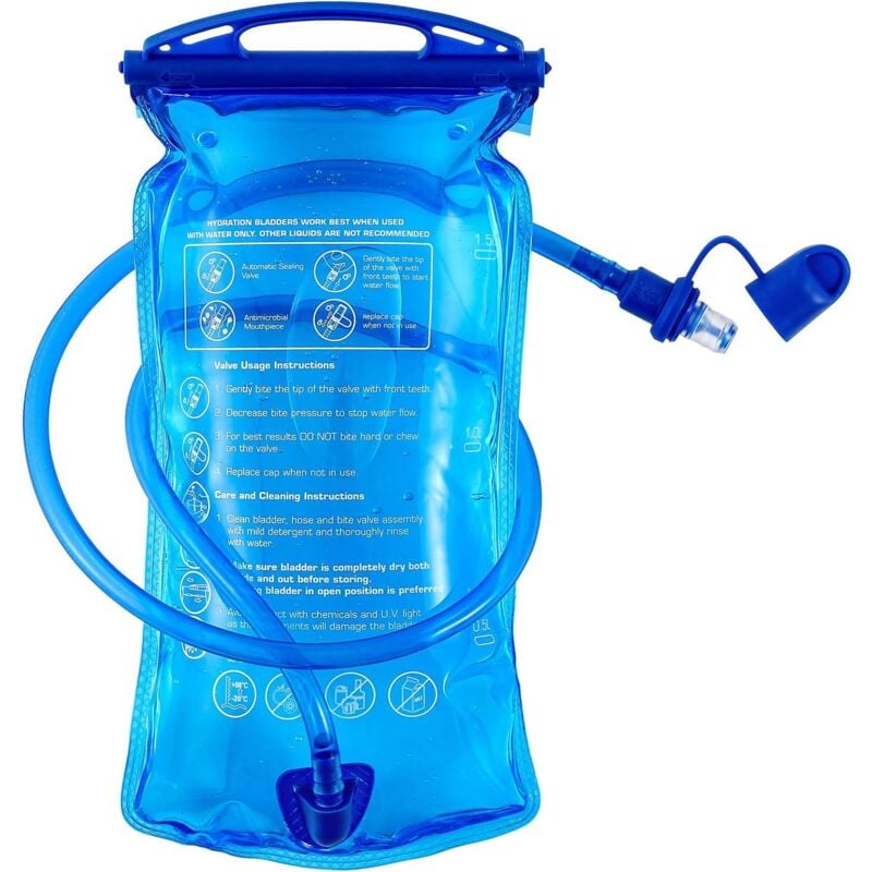foto del prodotto gotrays zaino idrico da 1,5 l, grande serbatoio d acqua con apertura, impermeabile, militare, borsa portaoggetti per bici