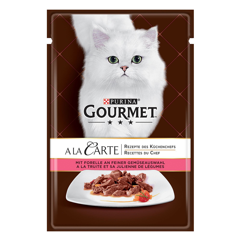 foto del prodotto gourmet a la carte 26 x 85 g alimento umido per gatti trota con delicate verdure