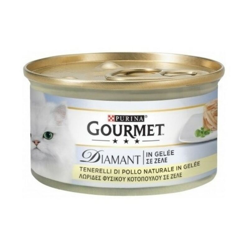 foto del prodotto gourmet diamant con pollo in gel e purina 85 grammi