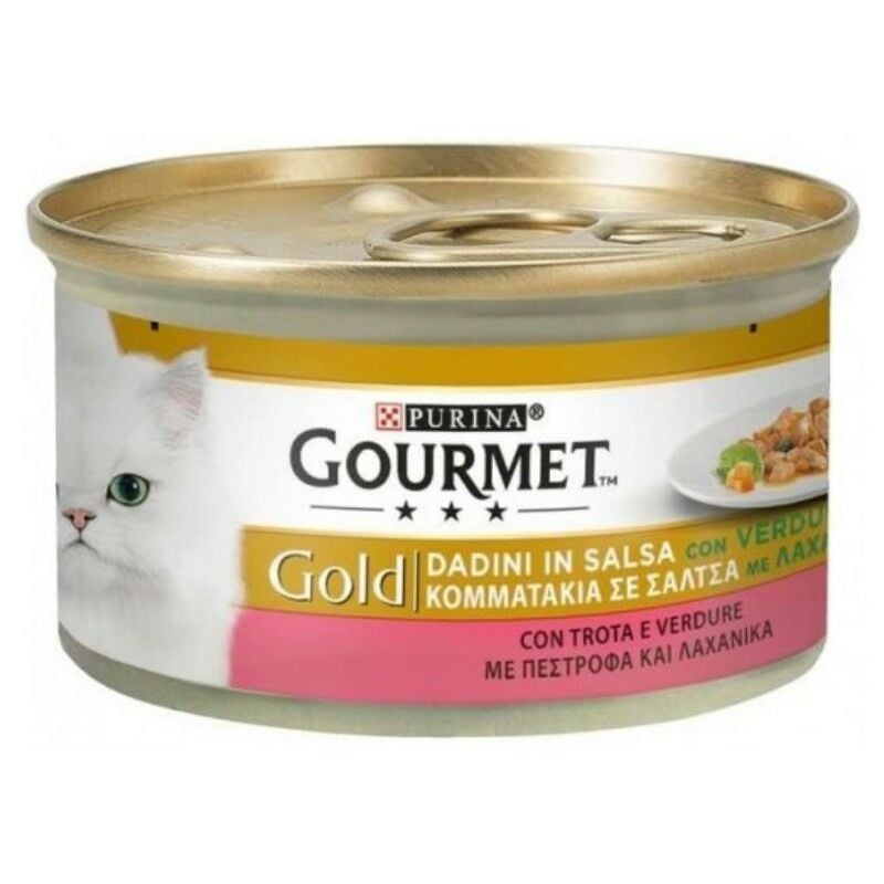 foto del prodotto gourmet gold dadini in salsa trota e verdure purina 85 grammi