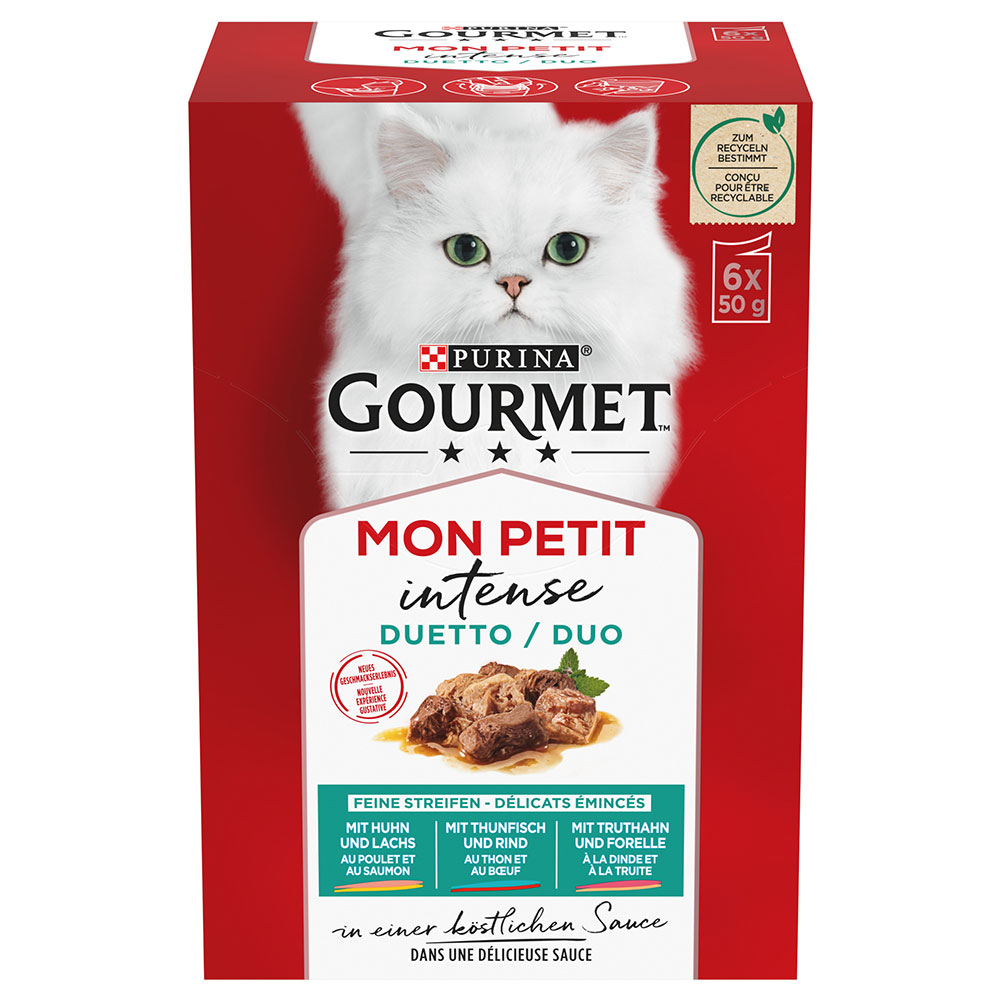 foto del prodotto gourmet mon petit 6 x 50 g alimento umido per gatti mix carne pesce