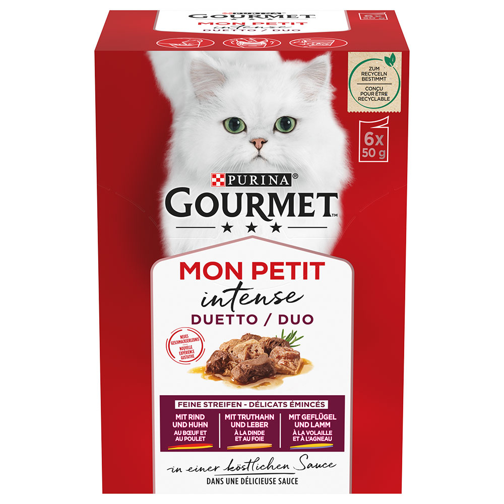 foto del prodotto gourmet mon petit 6 x 50 g alimento umido per gatti mix di carne