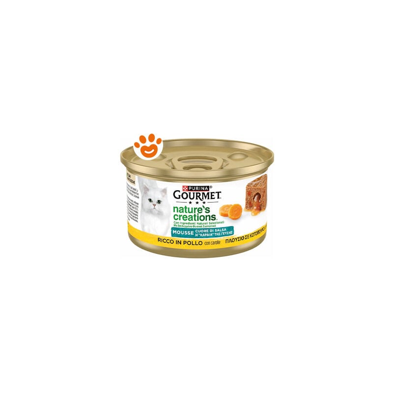 foto del prodotto gourmet nature s creations mousse cuore di salsa 85gr pollo e carote