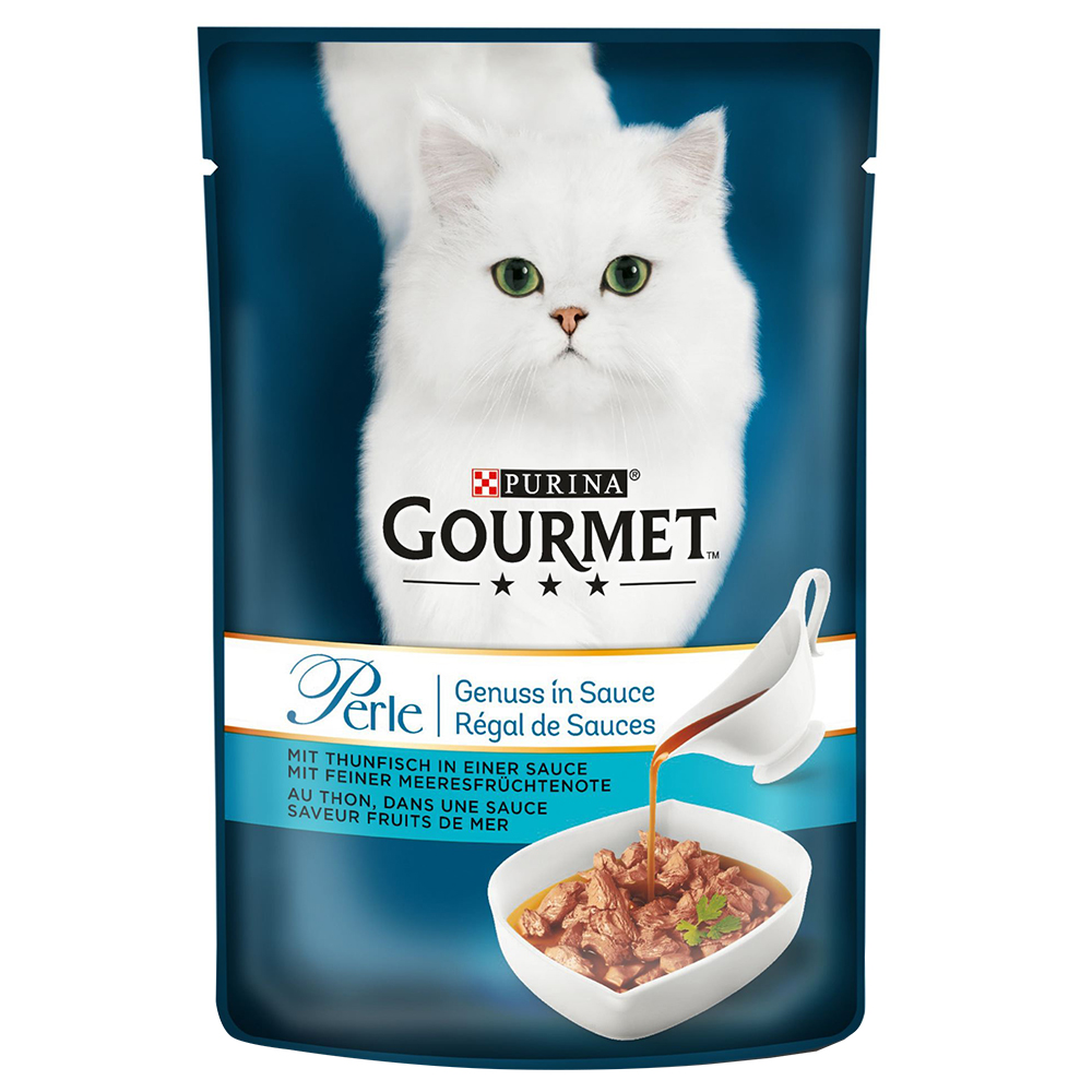 foto del prodotto gourmet perle trionfo di salsa 26 x 85 g alimento umido per gatti tonno
