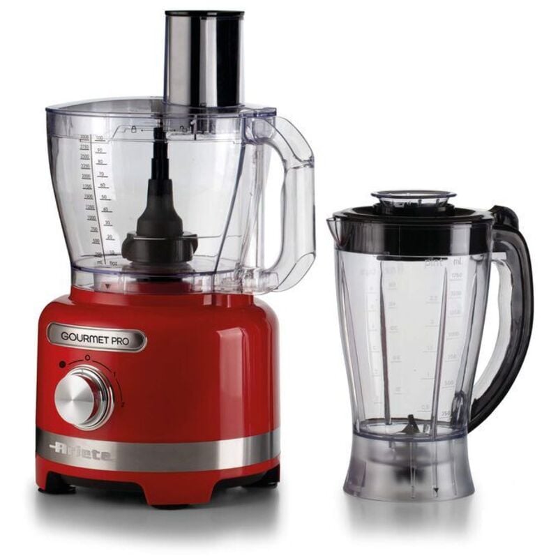 foto del prodotto gourmet pro moderna 1782 robot da cucina rosso con tritatutto 3l e frullatore 2l - ariete