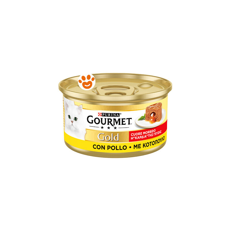 foto del prodotto gourmet purina cat gold cuore morbido pollo purina cat gold cuore morbido pollo lattina da 85 gr