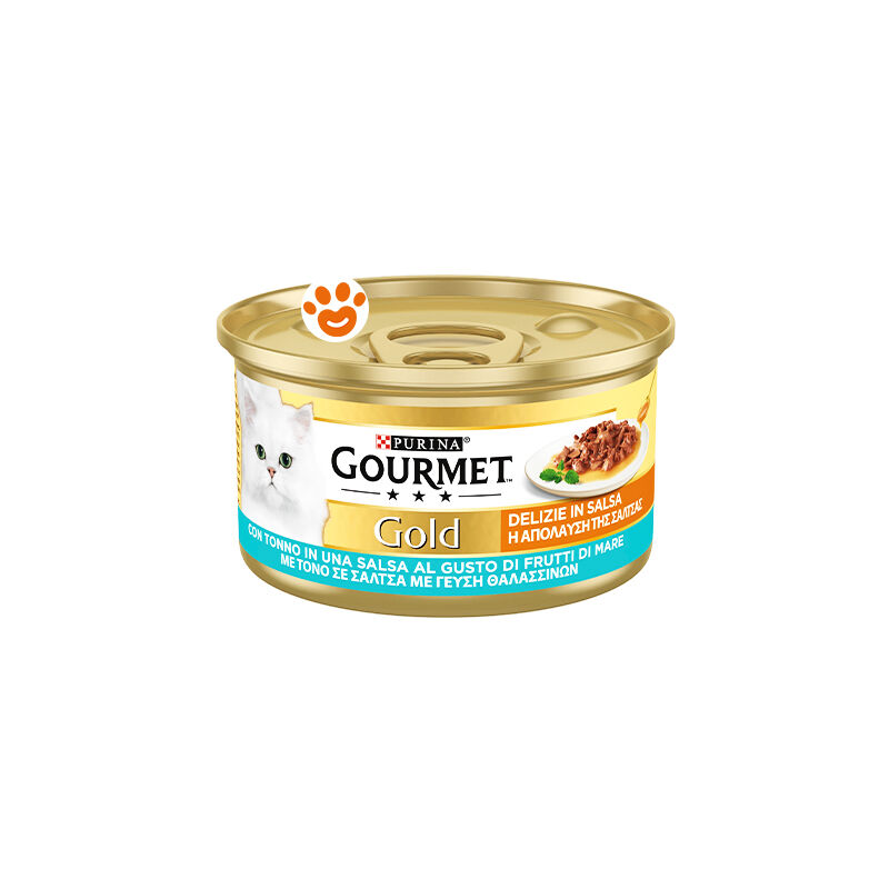 foto del prodotto gourmet purina cat gold delizie in salsa tonno purina cat gold delizie in salsa tonno lattina da 85 gr