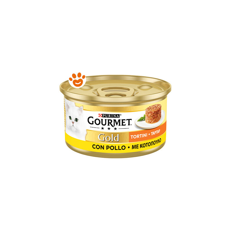 foto del prodotto gourmet purina cat gold tortini con pollo purina cat gold tortini con pollo lattina da 85 gr