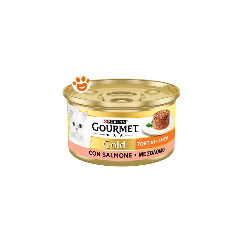 foto del prodotto gourmet purina cat gold tortini con salmone purina cat gold tortini con salmone lattina da 85 gr