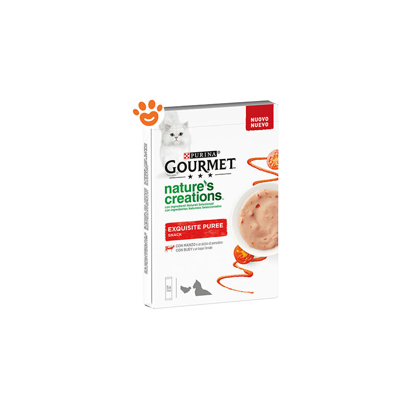 foto del prodotto gourmet purina cat nature creations exquisite puree con manzo e pomodoro purina cat nature creations exquisite puree con manzo e pomodoro