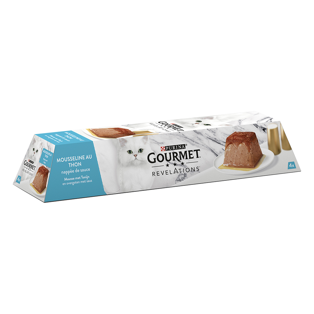 foto del prodotto gourmet revelations mousse 4 x 57 g alimento umido per gatti tonno