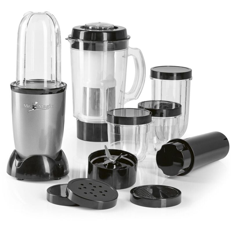 foto del prodotto gourmetmaxx mr. magic blender smoothie maker con pacchetto accessori xxl frullatore da 18 pezzi frullatore con coperchi a tenuta stagna food