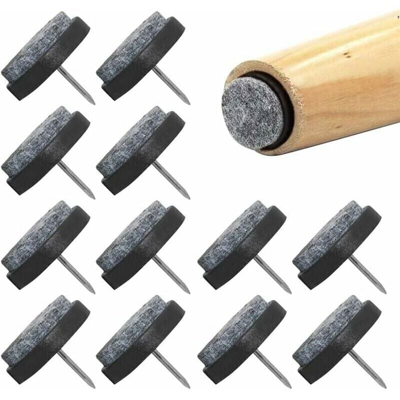 foto del prodotto gp 48pcs chiodi scivoli per mobili chiodi per sedia scivoli per mobili protezioni per sedie in feltro per mobili sedie protezioni per gambe del
