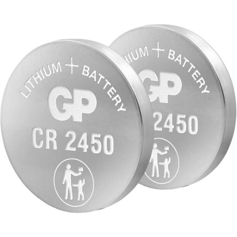 foto del prodotto gp batteria a bottone cr 2450 3 v 2 pz. 600 mah litio cr2450std442c2