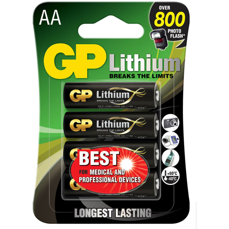 foto del prodotto gp batteria al litio aa 15v pacco da 4 40327532 40327532 40327532 40327532 40327532
