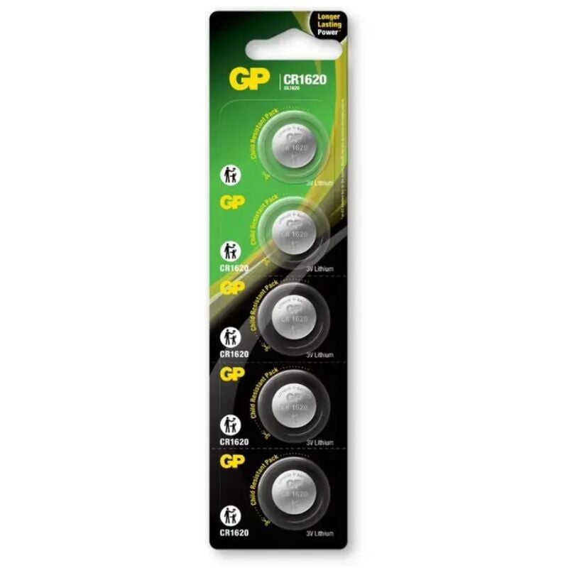 foto del prodotto gp batteries 103123 batteries litio cr1620, 5 pezzi
