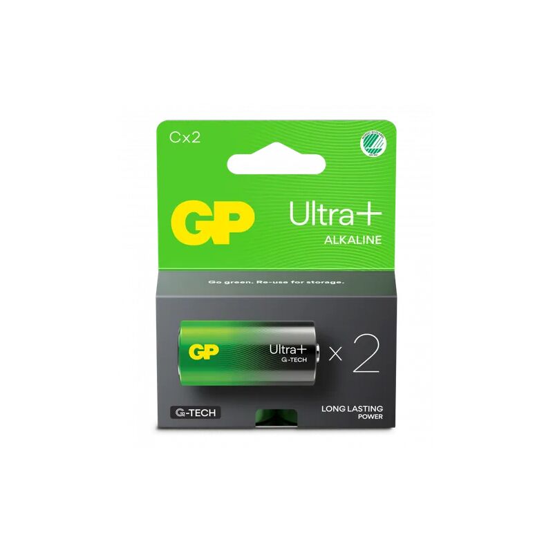 foto del prodotto gp batteries 151420 batterie gp ultra plus alcaline mezza torcia c 14 aup lr14 confezone da 2 batterie