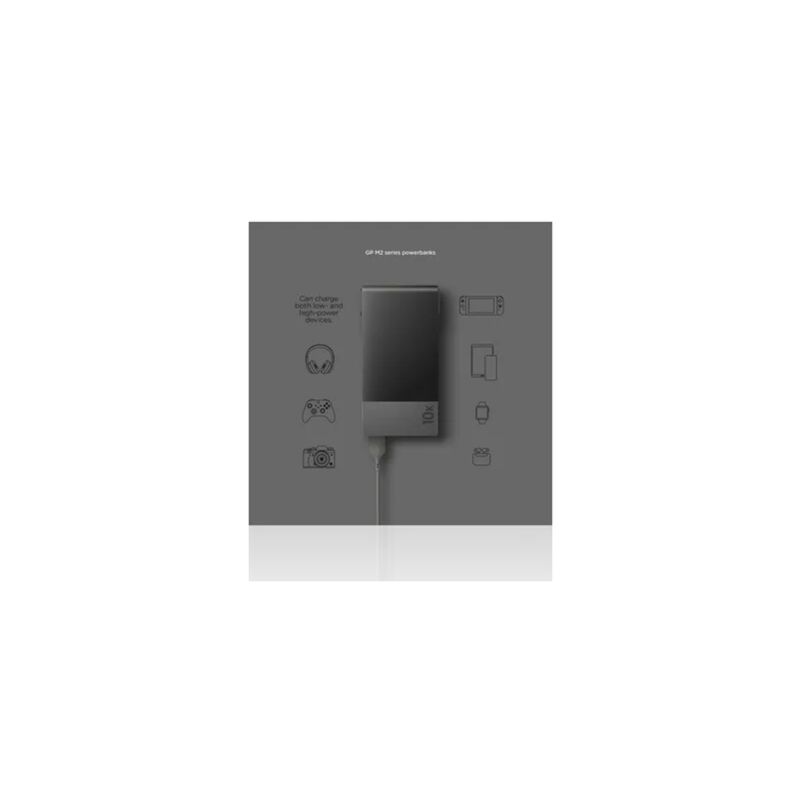 foto del prodotto gp batteries 405190 power bank in alluminio, 10.000mah, grigio