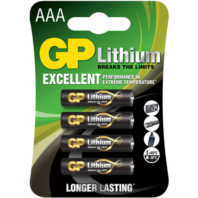 foto del prodotto gp batteries batteria gp litio aaa 15v pacco da 4 40326404 40326404 40326404 40326404 40326404