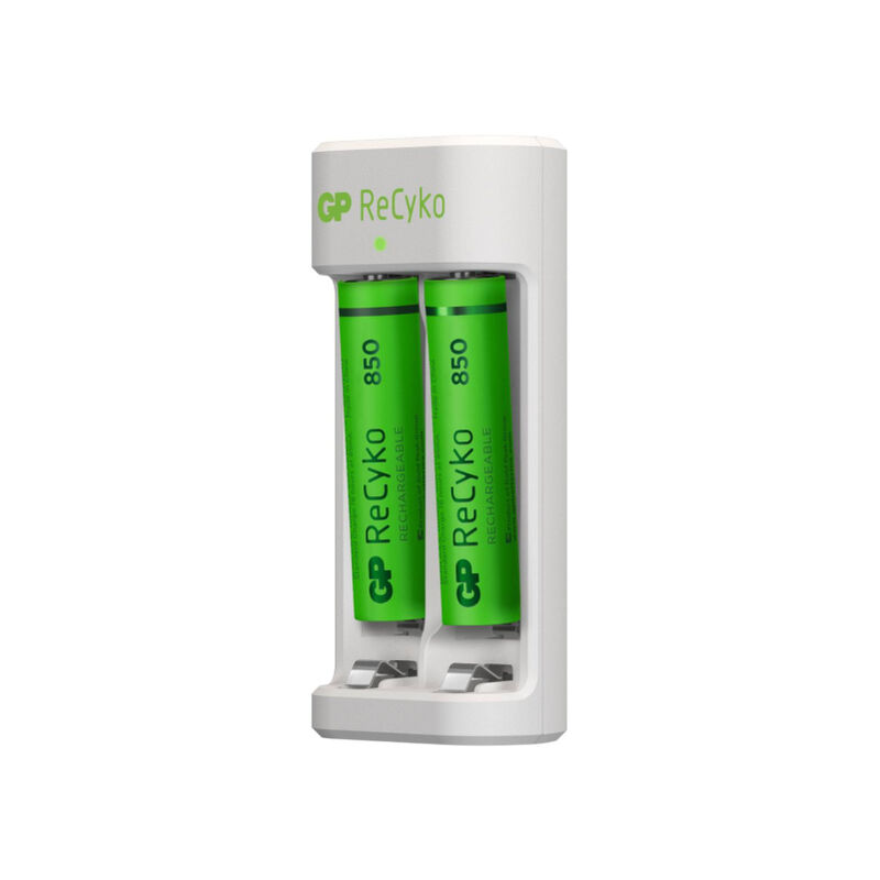 foto del prodotto gp batteries gp battery caricabatterie usb recyko e211 2 batterie ricaricabili 1,5v mini stilo 850mah