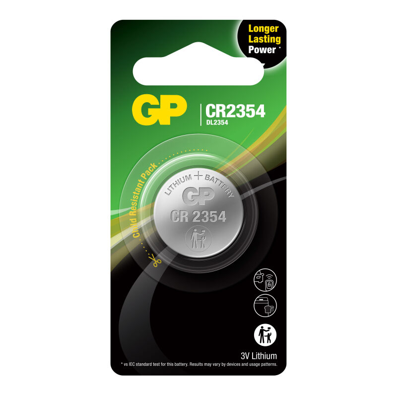 foto del prodotto gp battery batteria al litio a bottone 3v cr2354 blister 1 pezzo 