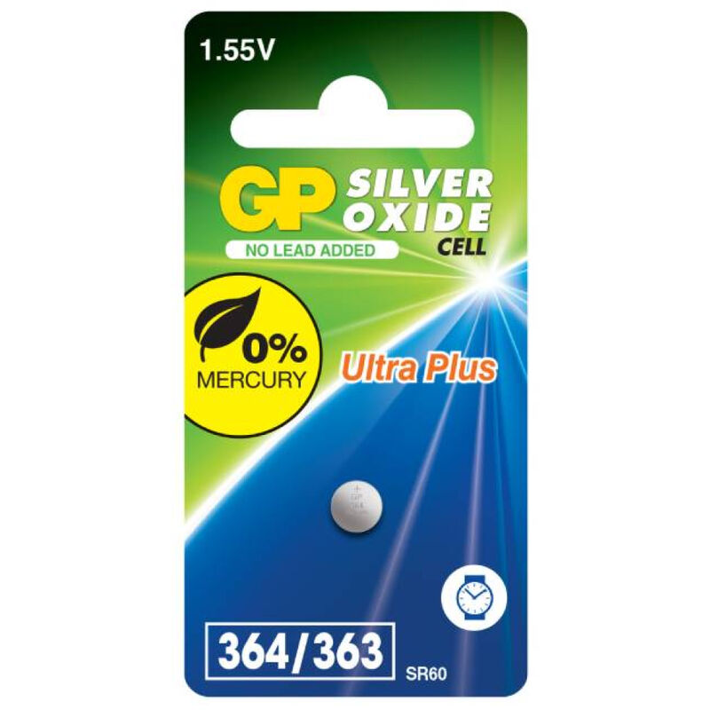 foto del prodotto gp battery batteria all ossido d argento 364f 363 sr621sw blister 1 pezzo 