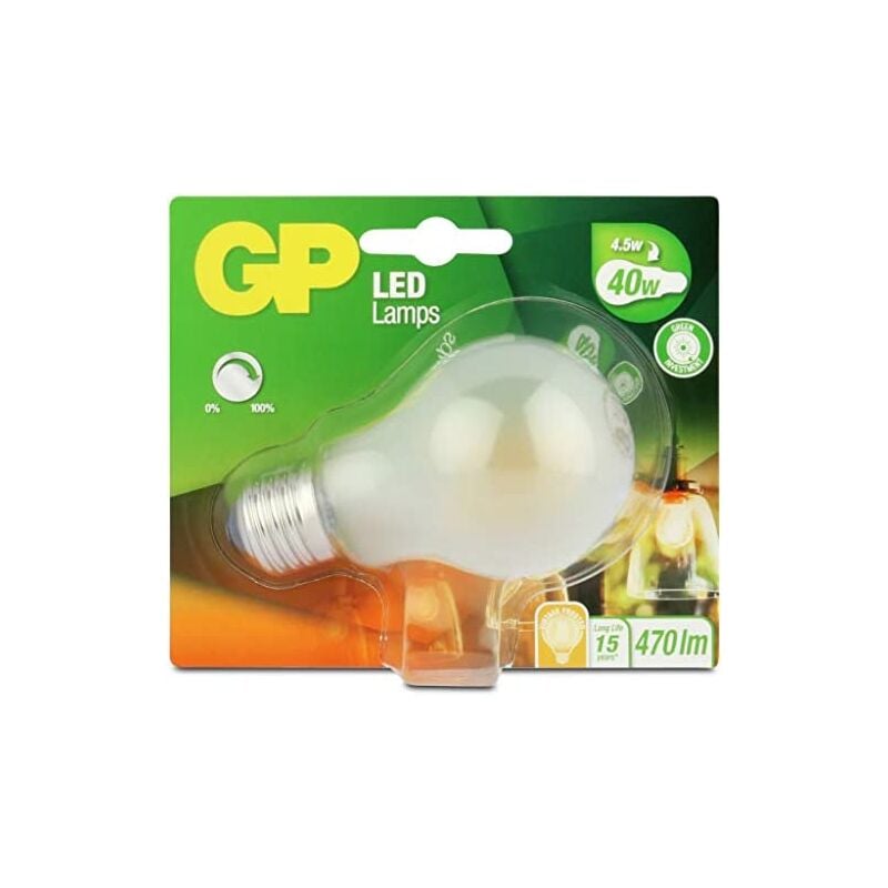 foto del prodotto gp lighting filament classic e27 led 5,4w 60w dimmab. gp 078227 brand gp batterie