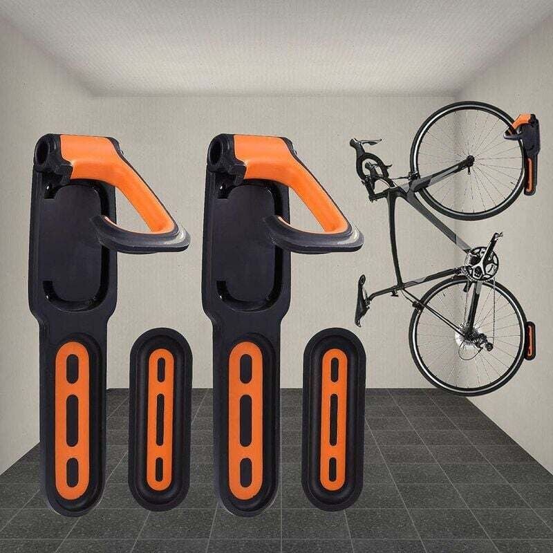 foto del prodotto gp portabici da parete rivestito in gomma, per 2 bici, per interni ed esterni