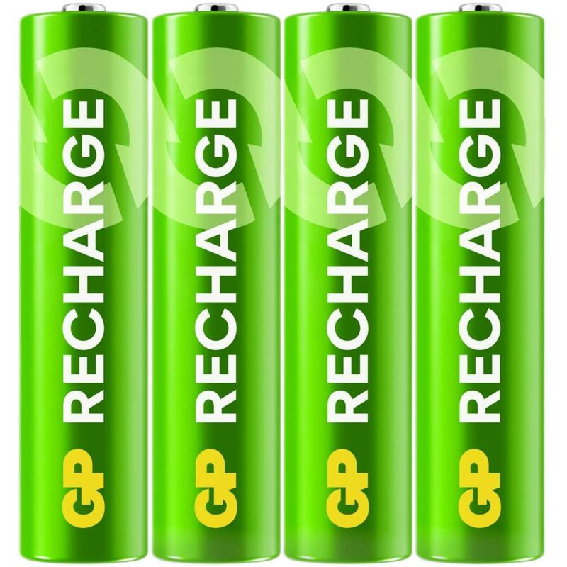 foto del prodotto gp recharge batteria ricaricabile ministilo aaa nimh 800 mah 1.2 v 4 pz.