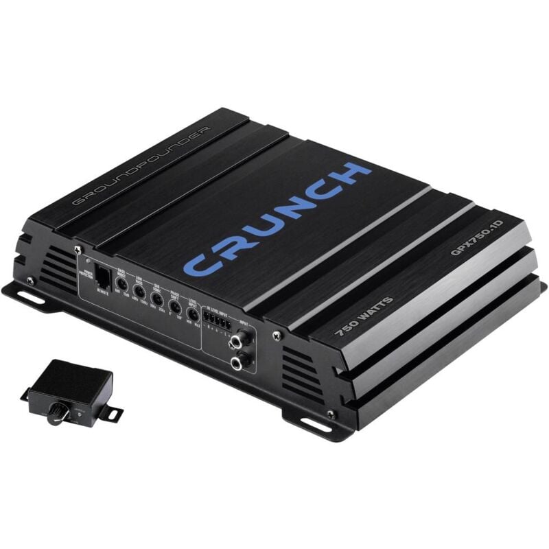 foto del prodotto gpx750.1d amplificatore digitale a 1 canale 750 w regolazione volume bassi alti adatto per marca auto univers crunch