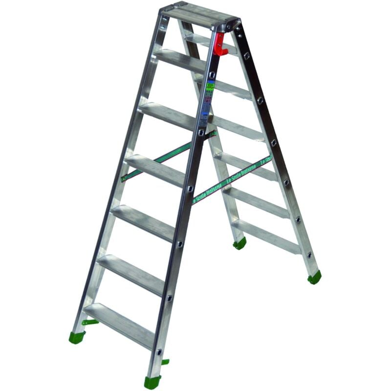 foto del prodotto gr. 3 piano dupla sgabello professionale doppia salita dupla aperto 80 cm chiuso 87 cm portata 5,4 kg en131 tuv gs facal