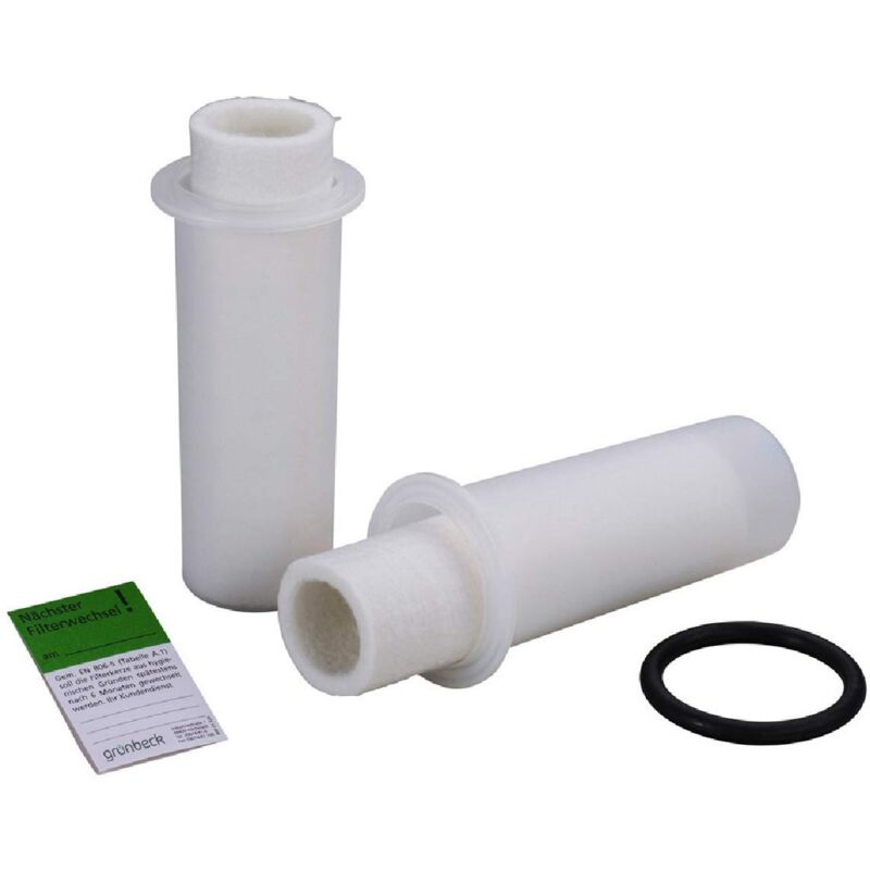 foto del prodotto gr nbeck filtri di ricambio per filtro dell acqua fs 1 , confezione da 2 50 m con campana di protezione manicotto del filtro in tessuto non