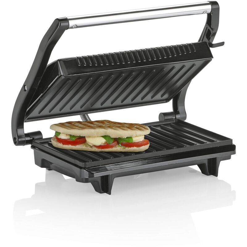 foto del prodotto gr2846 bistecchiera elettrica, 700 w, superficie di cottura m 22.5x14 cm , nero acciaio tristar