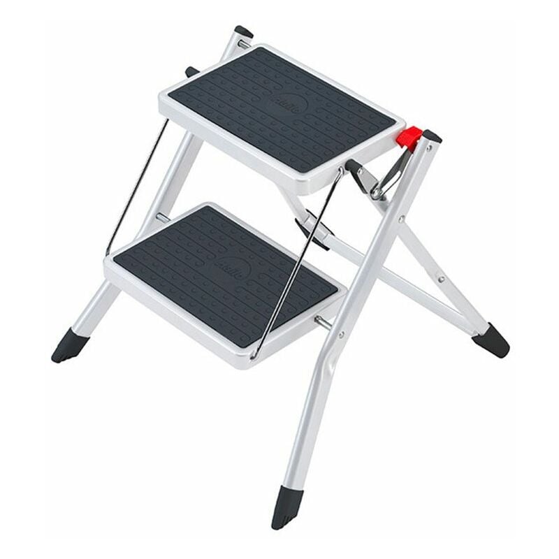 foto del prodotto gradino a 2 gradini, extrapiatto, alto 225 cm, bianco mini hailo
